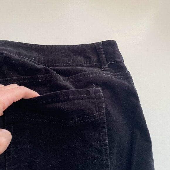 Chico's Pant Trouser Black Velvet Diamond Jewel Button Straight Leg Holiday Plus - Picture 5 of 7